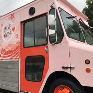 Exterior of promotional rose wine truck for 90+ Cellars