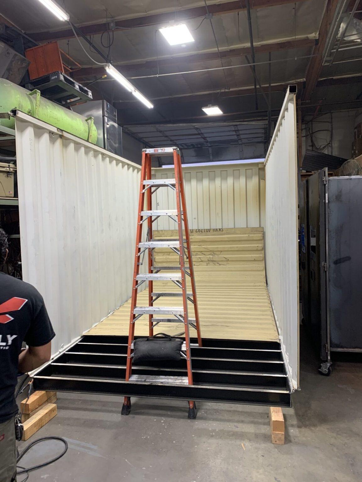 In Process 1 Freda Pizza Truck Shipping Container Truck Custom Food ...