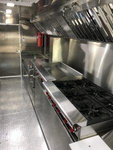 Interior of Oak Avenue catering truck with NSF equipment