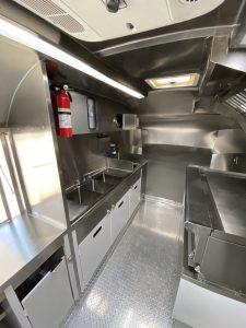 Interior of Ojai Valley Inn catering trailer fridges