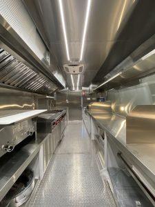 Interior of Capuchin catering truck with NSF equipment