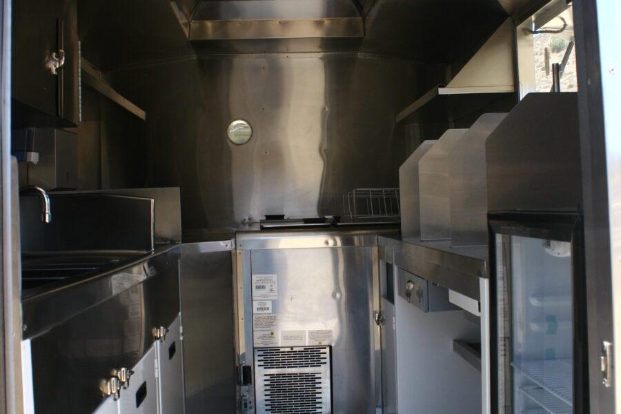 Interior of Whipped Cream O'Clock's ice cream truck kitchen
