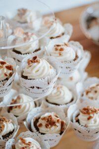 Tiered wedding catering cupcake tower