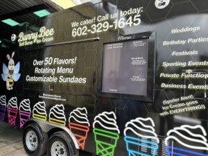 Soft serve ice cream trailer wrap exterior