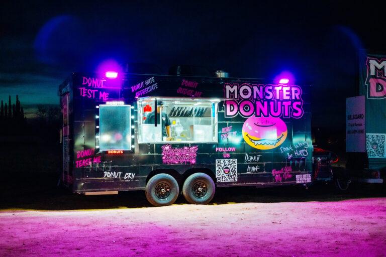 Monster Donuts with Lights : Lands on Custom Food Truck Wraps page